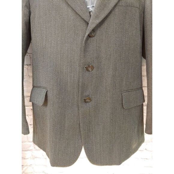 Enrico Gelini VINTAGE Mens Size 42R Brown Chambray Blazer. - Picture 11 of 12